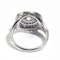 Modern Art Deco Style Sapphire, Diamond and Platinum Target Cluster Ring, 0.90 Carats - image 3