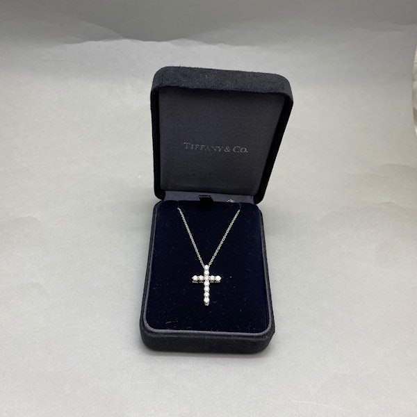Diamond Cross in Platinum by Tiffany & Co dated London 2007, SHAPIRO & Co since 1979 - image 2