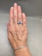 Sapphire Diamond Three Stone Ring in Platinum date circa 1960, SHAPIRO & Co since 1979 - image 4