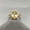 Yellow Sapphire Diamond Cluster Ring in 18ct Gold date circa 1980, SHAPIRO & Co since 1979 - image 1