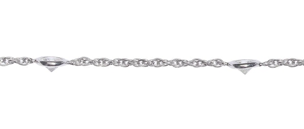 Modern Diamond And Platinum Chain Necklace, 3.78ct - image 3