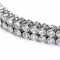 Modern Diamond And Platinum Two Row Bracelet, 8.59ct - image 2