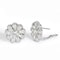 Modern Diamond And Platinum Flower Earrings, 4.53ct - image 2