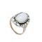 A Cabochon Opal Diamond Gold Ring - image 2