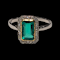 Art deco emerald and diamond ring SKU: 5827 DBGEMS - image 1