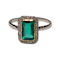 Art deco emerald and diamond ring SKU: 5827 DBGEMS - image 2