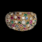 Sapphire emerald Ruby and diamond bombe ring SKU: 5830 DBGEMS - image 1
