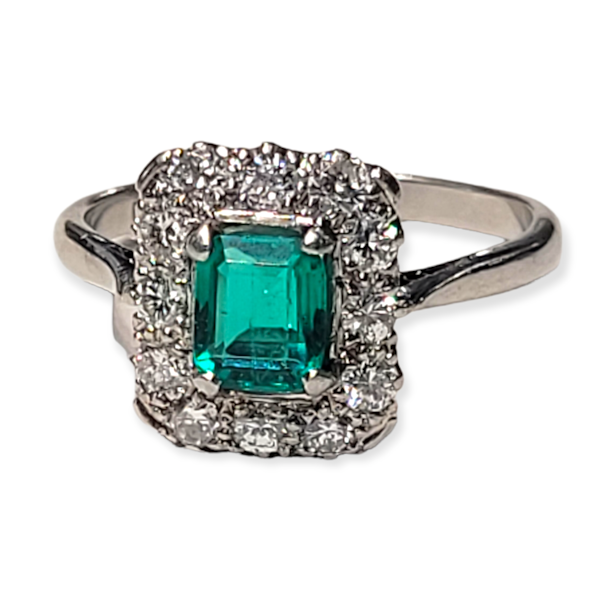 Art deco emerald and diamond ring SKU: 5825 DBGEMS - image 1