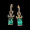 Pair of emerald and diamond drop earrings SKU: 5797 DBGEMS - image 1