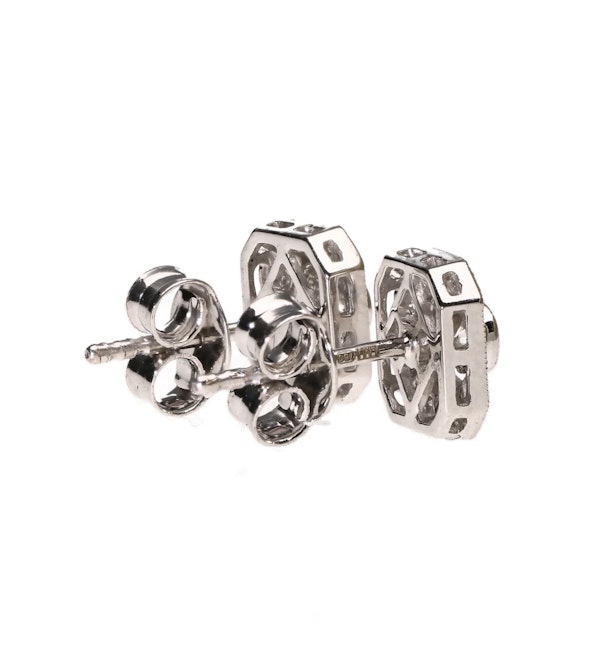A Pair of Diamond Stud Earrings - image 3