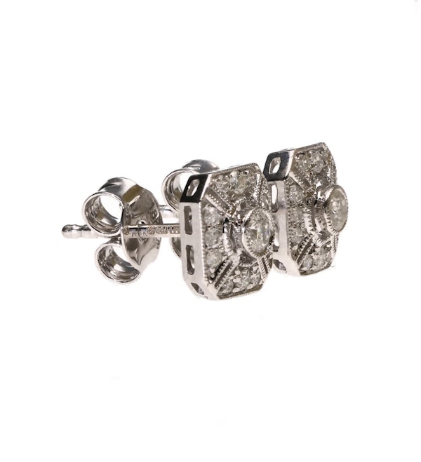 A Pair of Diamond Stud Earrings - image 4