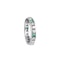 A Diamond Emerald Gold Eternity Ring - image 2