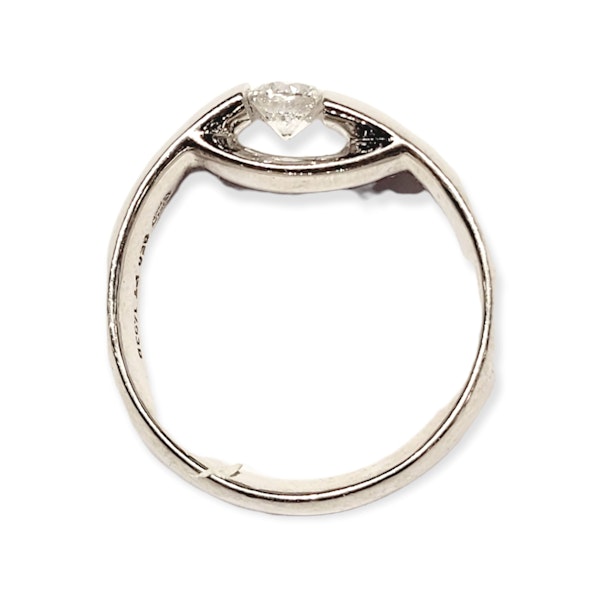 Georg Jensen Platinum Flawless Diamond Ring - image 2