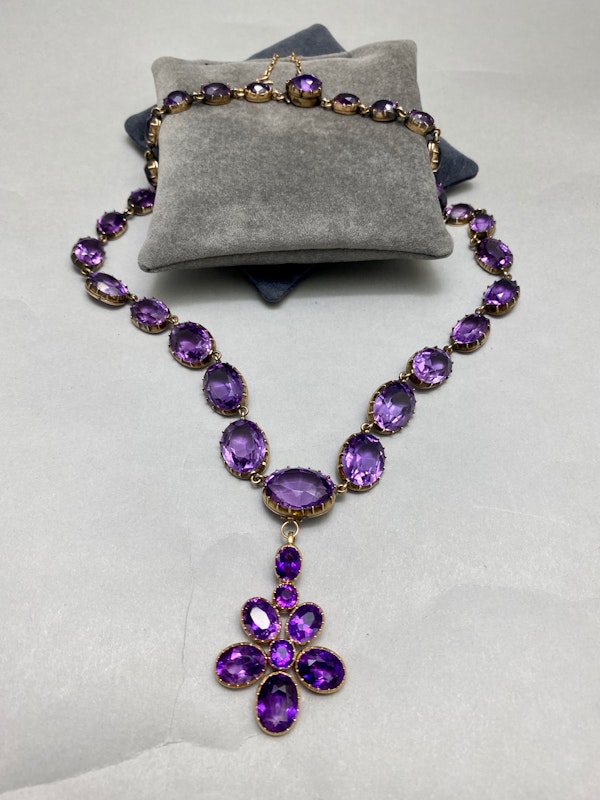 Amethyst Necklace in 15ct Gold date circa 1860, SHAPIRO & Co since1979 - image 2