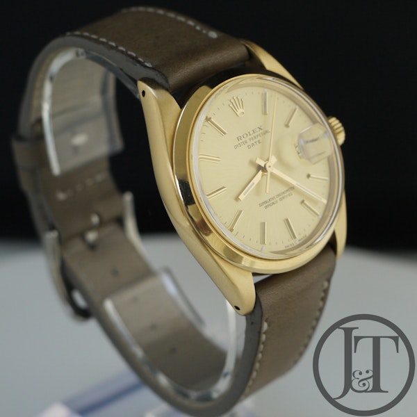 Rolex Oyster Perpetual Date 1500 18ct Gold 1978 - image 3