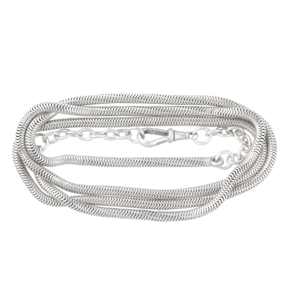 A Silver Snake Necklace - image 1