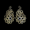 Stylish honeycomb 18ct gold and diamond earrings 5884 DBGEMS - image 1