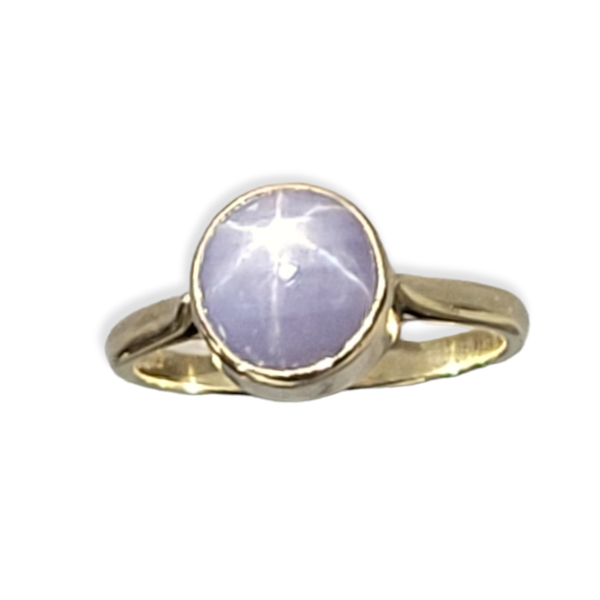 Star sapphire single stone ring SKU: 5866 DBGEMS - image 2