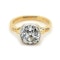 New Georgian Style Old Cut Diamond Gold and Platinum Solitaire Ring, 2.72ct - image 5