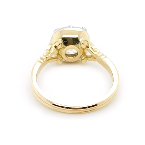 New Georgian Style Old Cut Diamond Gold and Platinum Solitaire Ring, 2.72ct - image 9