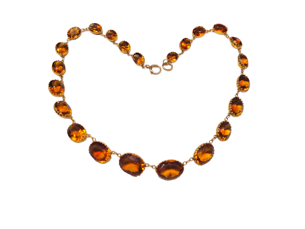 Antique citrine riviere necklace SKU: 5912 DBGEMS - image 1