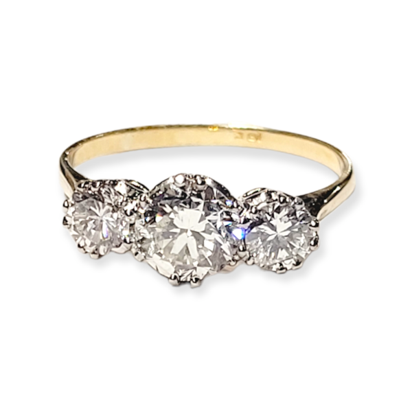 Antique trilogy diamond engagement ring SKU: 5909 DBGEMS - image 1