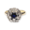 Sapphire, diamond and baguette diamond engagement ring SKU: 5906 DBGEMS - image 1