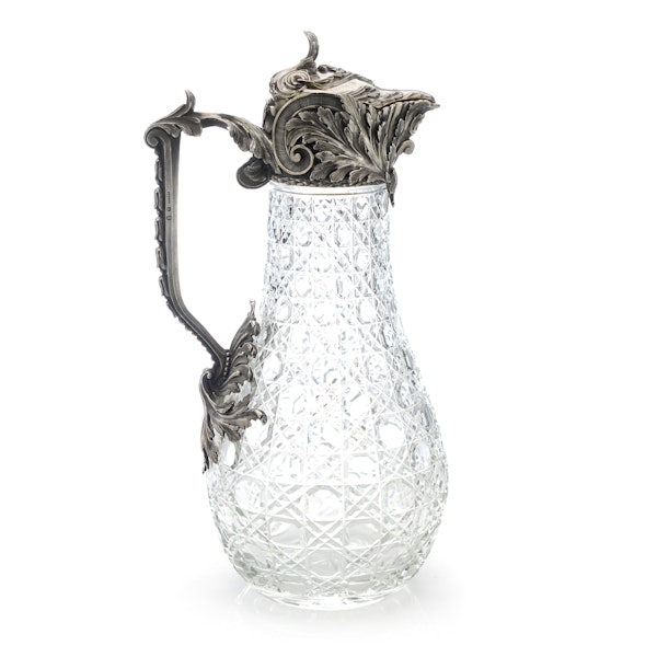 Russian silver and cut glass claret jug, marked Bolin, work master Karl Linke, Moscow c.1900 - image 2