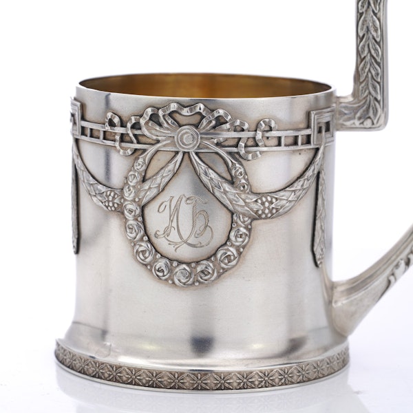 Russian silver tea glass holder, Moscow, c.1900, Vasiliy Agafonov - image 6