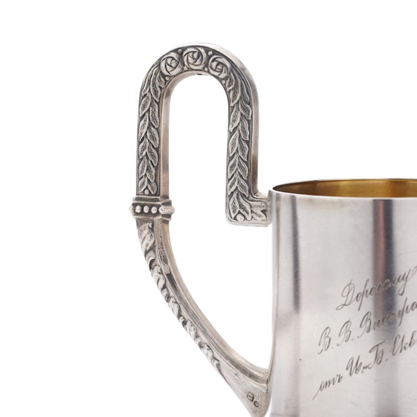 Russian silver tea glass holder, Moscow, c.1900, Vasiliy Agafonov - image 5