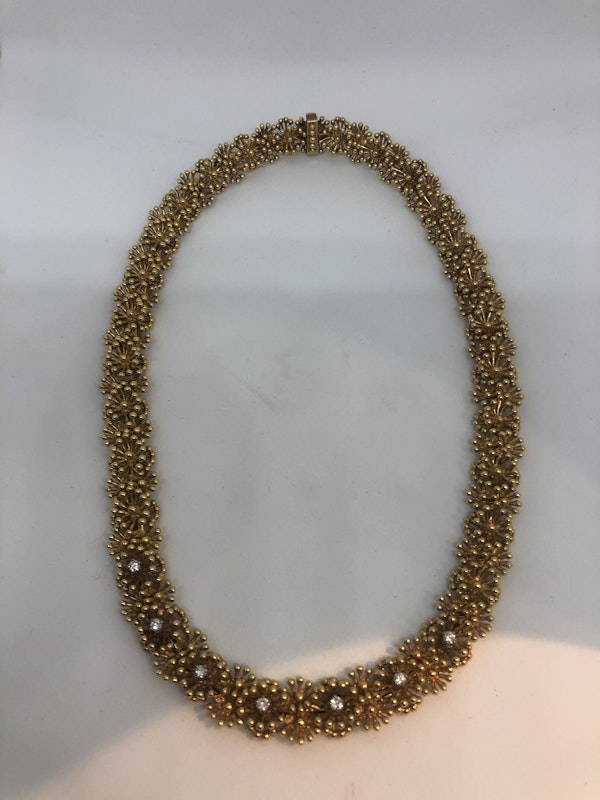 Diamond 18ct gold necklace - image 3