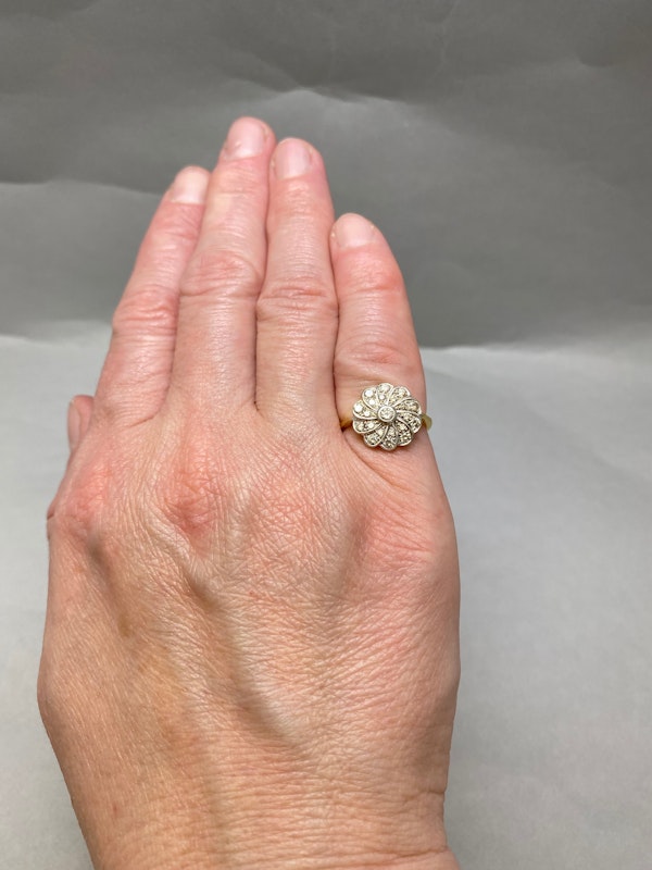 Diamond Cluster Ring in 18ct Yellow/White Gold date circa 1920, Lilly's Attic since 2001 - image 3