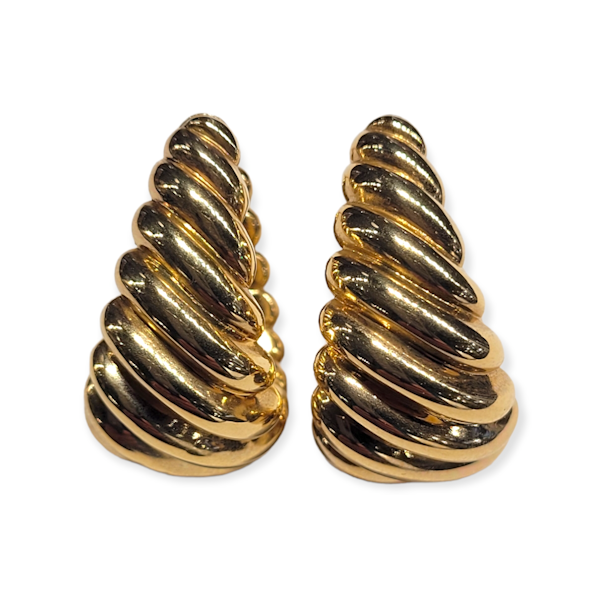 French 18ct gold hoop earrings SKU: 5944 DBGEMS - image 1