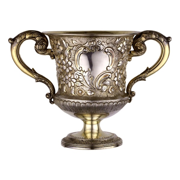 Sterling Silver Gilt - Two Handled Georgian Loving Cup - 1813 - image 3
