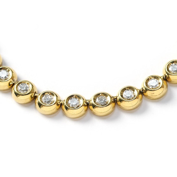 Vintage Italian Diamond And Gold Necklace, 8.00 Carats, Circa 1990 - image 2