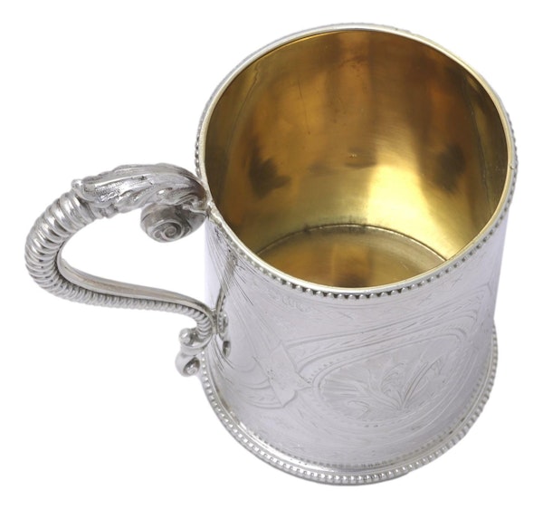 Sterling Silver - Robert Harper Victorian Christening Mug - 1864 - image 2