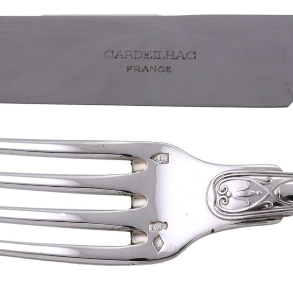 CHRISTOFLE Cardeilhac Cutlery 950 Silver - BRIENNE - 80 Piece Set for 10 Persons - image 6