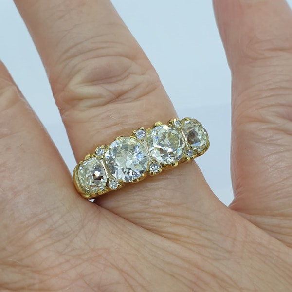 Victorian old cut diamond ring - image 5