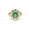 Emerald and Diamond cluster ring - image 2