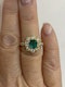 Emerald and Diamond cluster ring - image 5