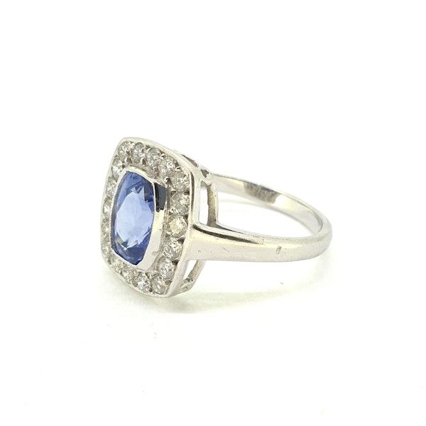 Sapphire and Diamond Tablet Ring S1.80Cts D0.75Cts - image 2