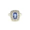 Sapphire and Diamond Tablet Ring S1.80Cts D0.75Cts - image 3