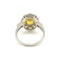 Yellow Sapphire And Diamond Cluster Ring YS2.50Cts D1.25Cts - image 2