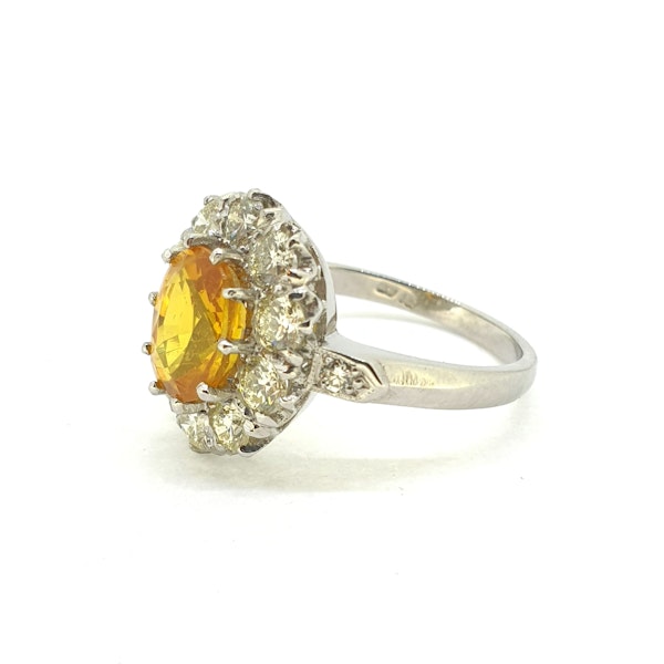 Yellow Sapphire And Diamond Cluster Ring YS2.50Cts D1.25Cts - image 4
