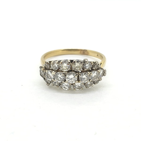 Vintage Diamond Cluster Ring est.1.50Cts - image 2