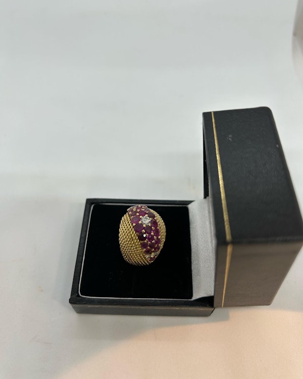 Vintage ruby diamond 18ct gold ring at Deco & Vintage - image 3