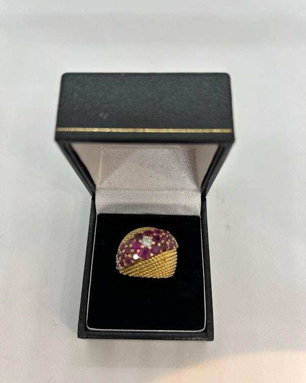 Vintage ruby diamond 18ct gold ring at Deco & Vintage - image 2