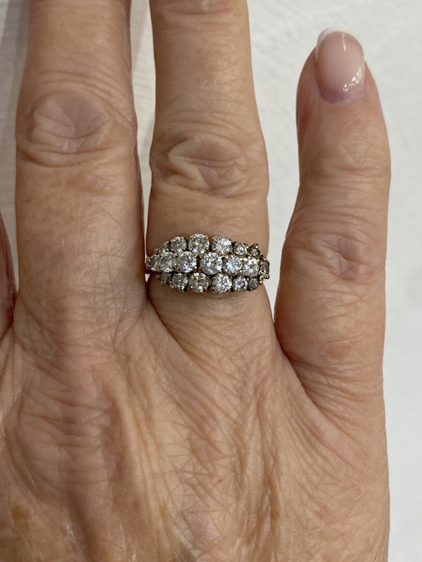 Vintage Diamond Cluster Ring est.1.50Cts - image 5