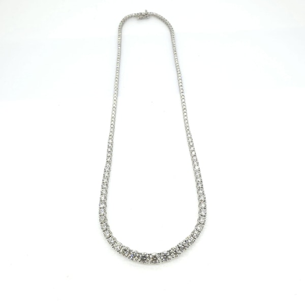 Graduated diamond necklace D14.42Cts CS0.90Cts - image 2