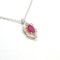Ruby and diamond pendant and chain R0.75Cts D0.40Cts - image 2